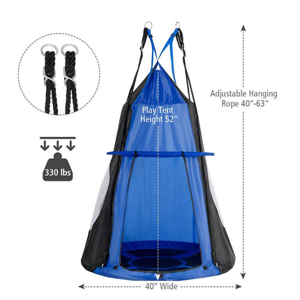 Costzon 2 in 1 Kids Detachable Hanging Chair Swing Tent Set
