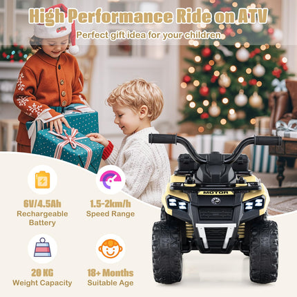 Costzon Kids ATV 6V Four Wheeler Quad Electric Vehicle with Spray Function