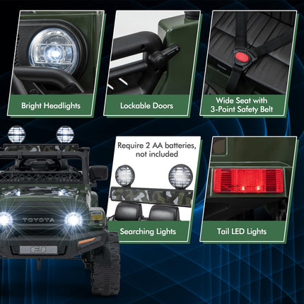 Costzon Ride on Car, 12V 7Ah Licensed Toyota FJ Cruiser Electric Car