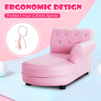 Costzon Kids Sofa, Toddler Couch, Toddler Furniture Kids Couch, Children Chaise Lounge