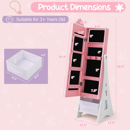 Costzon Kids Vanity & Jewelry Armoire Cabinet