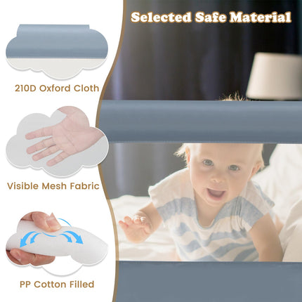 BABY JOY Extra Long Swing Down Safety Bed Guard for Convertible Crib