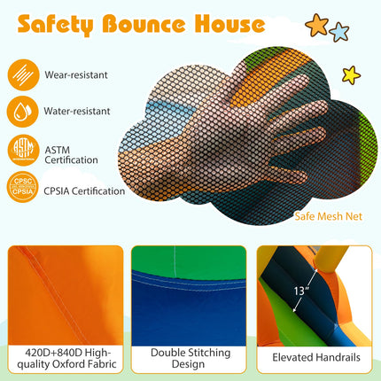 BOUNTECH Inflatable Water Slide 8-in-1 Playhouse Bouncy Castle Water Slide