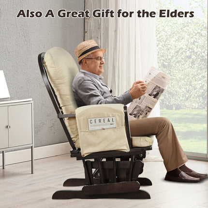 Glider and Ottoman Set with Storage Pocket