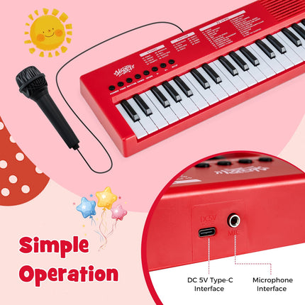 Costzon Kids Piano Keyboard 37 Keys Portable Electric Keyboard Piano