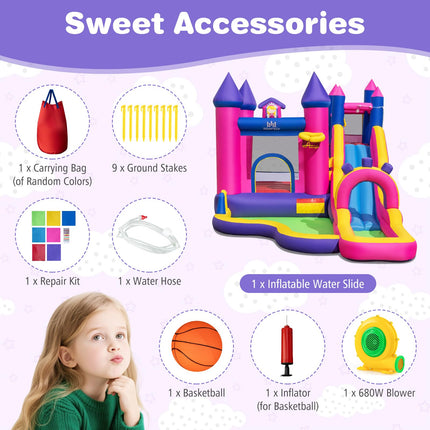Costzon Inflatable Outdoor Kids Water House Castle
