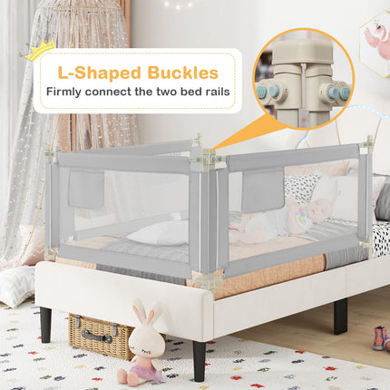 Costzon Bed Rail for Toddlers 1/2 Pack, 47'' Height Adjustable