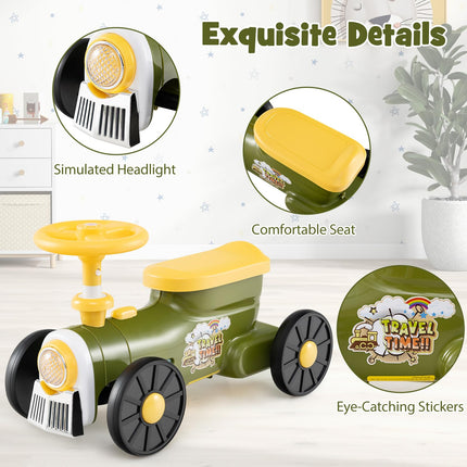 Costzon Ride On Push Car Retro Kids Riding Toy with Steering Wheel