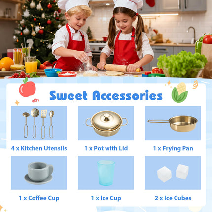 Costzon Toddler Pretend Cooking Playset w/Stoves for Kids Aged 3+
