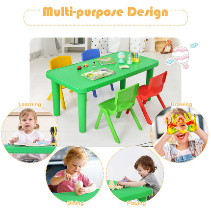 Costzon Kids Plastic Table Portable Plastic Learn and Play Table