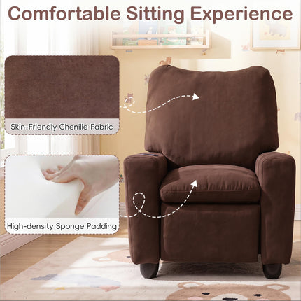 Costzon Ergonomic Kids Recliner Chair with Cup Holder & Footrest