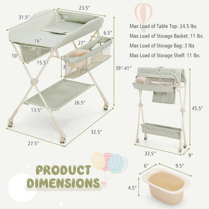 Portable Baby Changing Table - Costzon