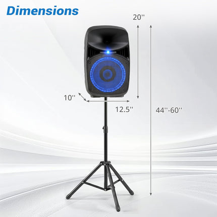 Costzon Portable 10" Bluetooth PA Speaker Set with Dual Speakers