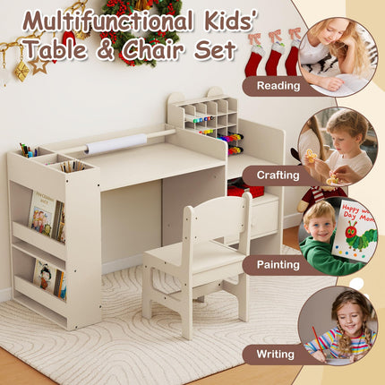 Costzon Kids Desk and Chair Set Art Activity Desk Set