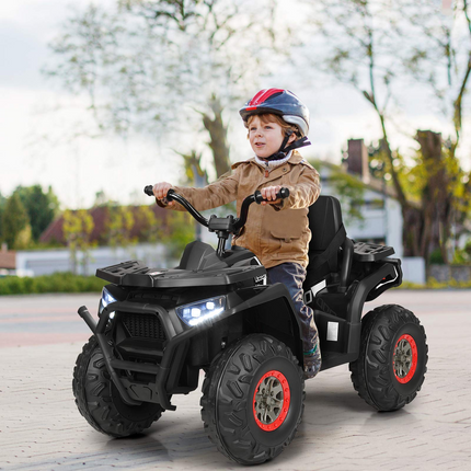 Costzon Kids ATV, 12V Battery Powered Electric Vehicle, 4 Wheeler Quad for Boy & Girl Gift, Ride on ATV