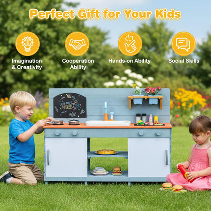 Kids Play Kitchen Set with Stoves for Boys Girls Aged 3-8