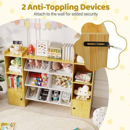 Costzon 56" Toy Storage Organizer Kids Bookshelf and Toy Storage