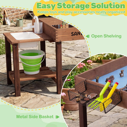 Costzon Sensory Table with Water Pump & Sink