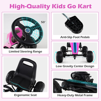 Costzon 4 Wheel Pedal Go Kart