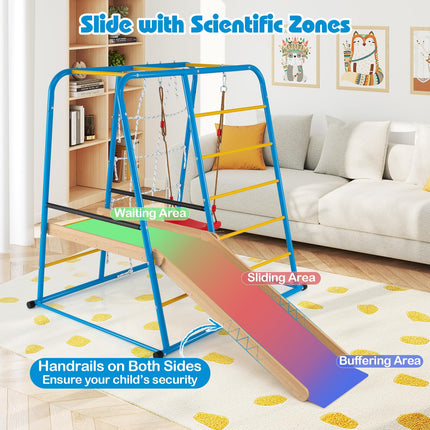 Costzon Indoor Playground Jungle Gym Metal Montessori Climbing Toys for Kids & Toddlers