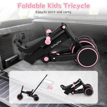 Costzon Toddler Tricycle Handle Adjustable Seat Removable Pedal & EVA Foam Wheels