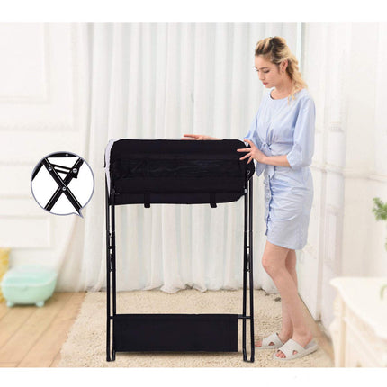 Costzon Baby Changing Table, Folding Diaper Station Nursery Organizer for Infant