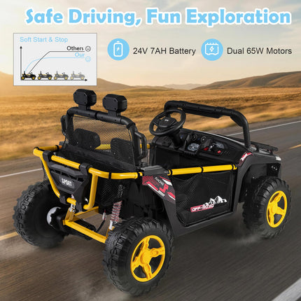Costzon 24V Ride on Toys for Big Kids 2 Seater Ride on UTV Off-Road Truck