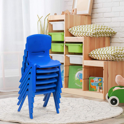 Costzon Plastic Stackable School Chairs, Kids Learning Chairs with 11 inch Seat Height