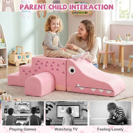 Costzon 3 Pieces Crocodile Foam Climbing Blocks