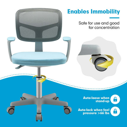 Kids Desk Chair, Children Study Computer Chair with Adjustable Height - Costzon