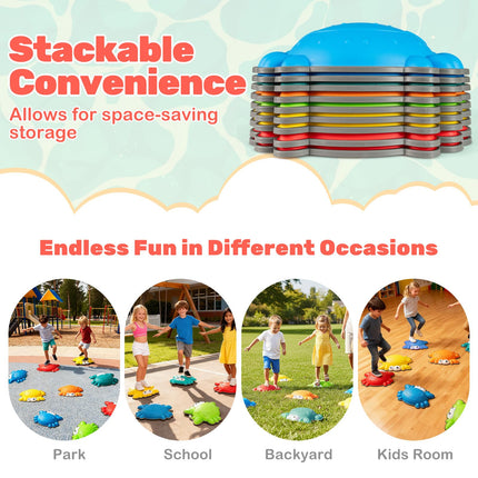 Costzon 9 Pieces Non-Slip Stepping Stones for Kids