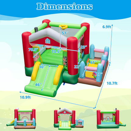 BOUNTECH Inflatable Bounce House, Bouncy House for Kids Indoor Outdoor Party Family with Wide Slide