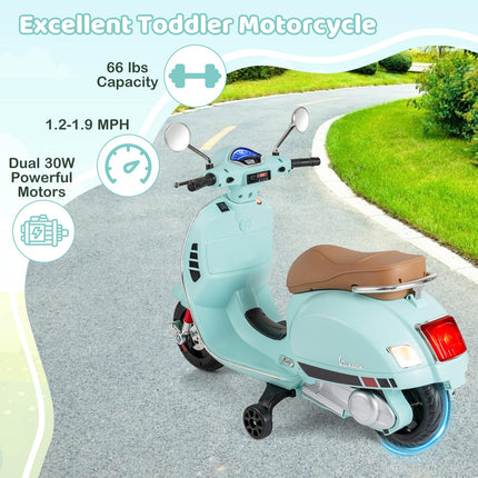 Costzon Toddler Motorcycle 12V Licensed Vespa Ride on Motorcycle