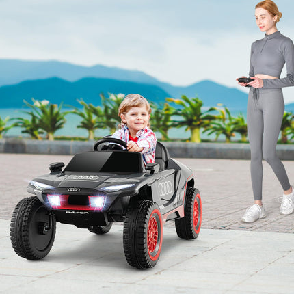 Costzon Ride on Car, Audi Licensed E-tron Racing Car, 12V Battery Powered Electric Vehicle