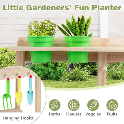 Costzon Mud Kitchen Solid Wood Potting Bench