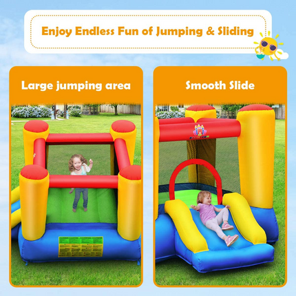 BOUNTECH Inflatable Bounce House, Bouncy House for Kids Indoor Outdoor Party, Portable Backyard Castle Bouncer