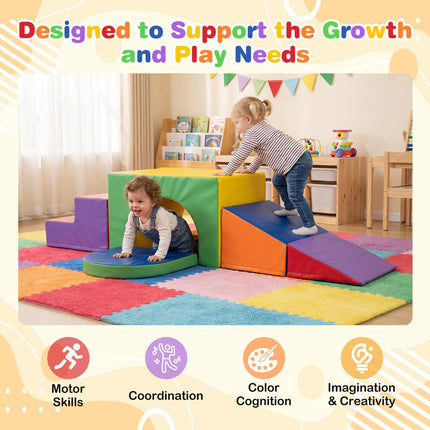 Costzon 7 Pieces Toddler Climbing Toys Indoor Foam Climbing Blocks