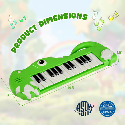 Costzon 25-Key Kids Piano Keyboard Dinosaur Shape Toy Digital Piano