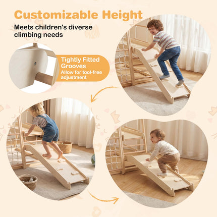 Costzon Indoor Playground 8-in-1 Kids Montessori Jungle Gym