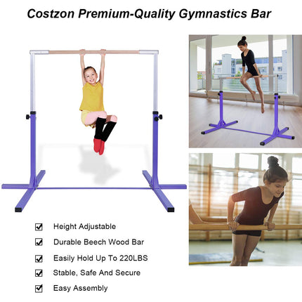 Costzon Junior Training Bar Gymnastic Horizontal Bar