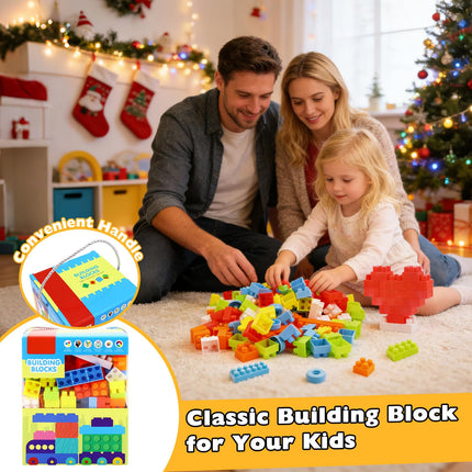 Costzon 150 Pcs Toddler Building Blocks Toy Stacking Block Set