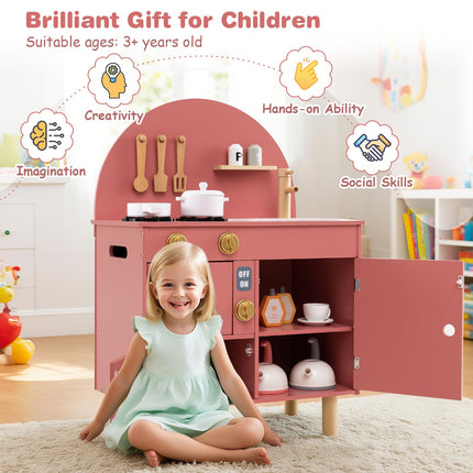 Costzon  Little Chef Pretend Play Kitchen w/Stoves for Kids 3+ Years Old