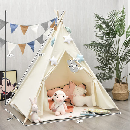 Costzon Teepee Tent for Kids Foldable Play Tent with Unique Reinforcement Part
