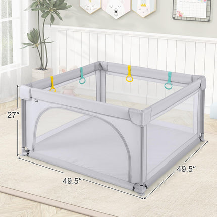 Costzon Baby Playpen, Extra Large Playard for Babies w/ 50 Ocean Balls