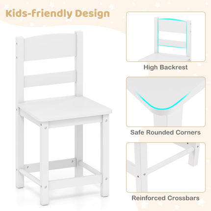 Costzon Kids Desk and Chair Set Wooden Study Writing Table