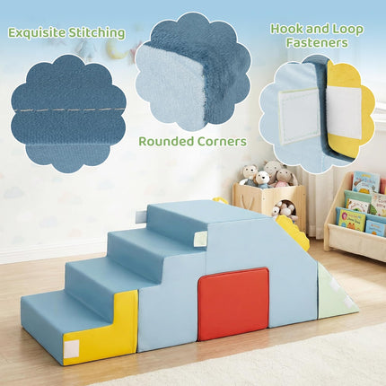 Costzon Toddler Climbing Toys Velvet Cover Convertible Table Chair Set