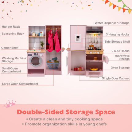 Costzon Dual-Sided Kids Kitchen Playset