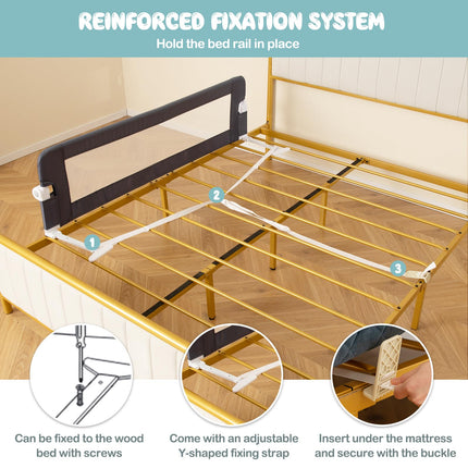 Swing Down Safety Bed Guard for Convertible Crib