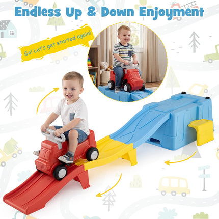 Costzon Expandable Up & Down Kids Roller Coaster with Storage Box
