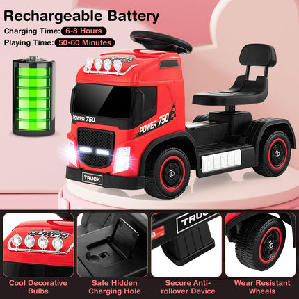 Costzon Ride on Car, 6V Battery Powered Kids Car to Drive with Height Adjustable Seat